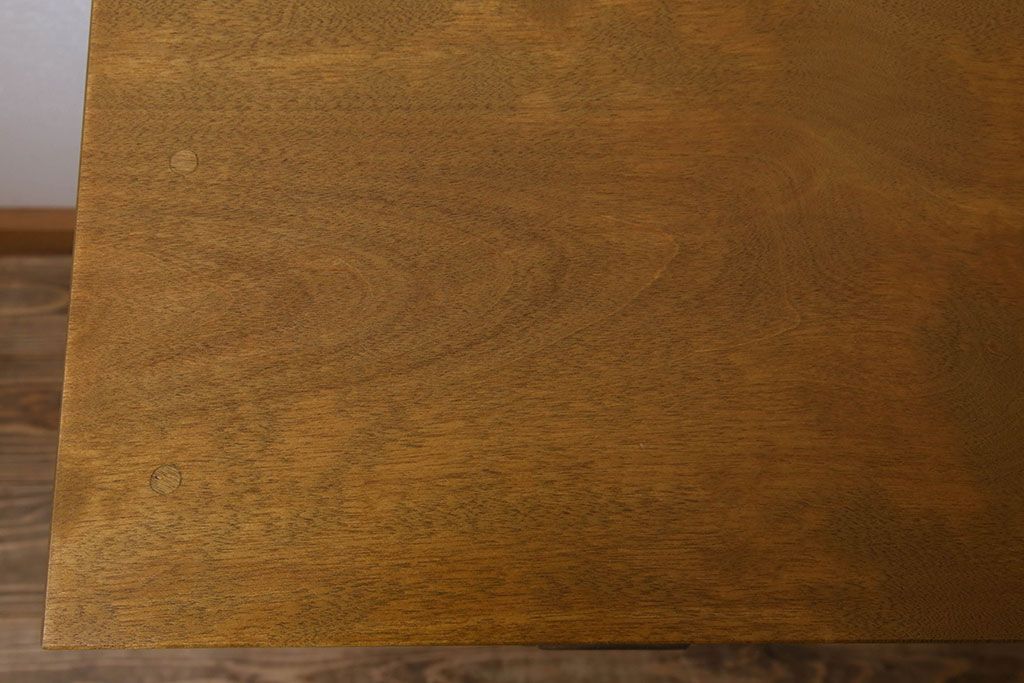 ペイント家具　チェッカーガラス引き戸のサイドボード(カウンター)