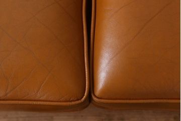 ヴィンテージ家具　本革製　イギリス　2人掛け　ビンテージ　ウィングバックソファ(ウイングバック、チェスターフィールド)
