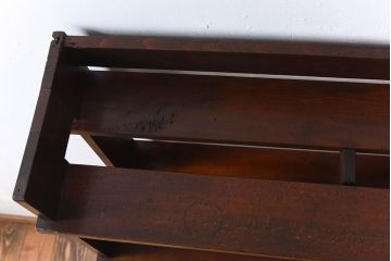 アンティーク家具　古い木製　和製アンティーク　変わり型の本棚