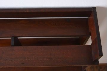 アンティーク家具　古い木製　和製アンティーク　変わり型の本棚