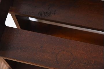 アンティーク家具　古い木製　和製アンティーク　変わり型の本棚