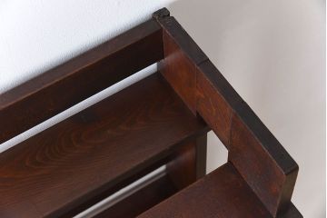 アンティーク家具　古い木製　和製アンティーク　変わり型の本棚