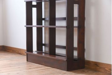 アンティーク家具　古い木製　和製アンティーク　変わり型の本棚