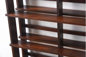 アンティーク家具　古い木製　和製アンティーク　変わり型の本棚