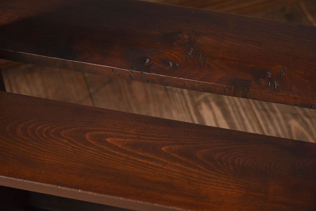 アンティーク家具　古い木製　和製アンティーク　変わり型の本棚