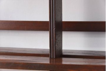 アンティーク家具　古い木製　和製アンティーク　変わり型の本棚