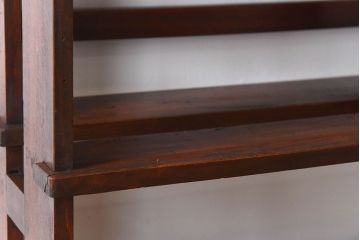 アンティーク家具　古い木製　和製アンティーク　変わり型の本棚