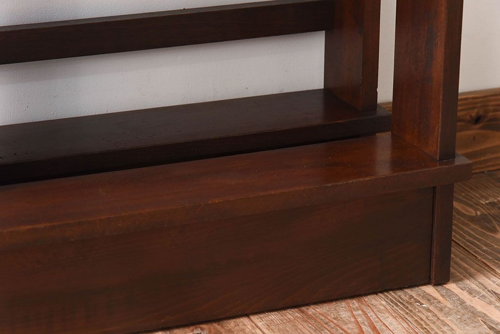 アンティーク家具　古い木製　和製アンティーク　変わり型の本棚