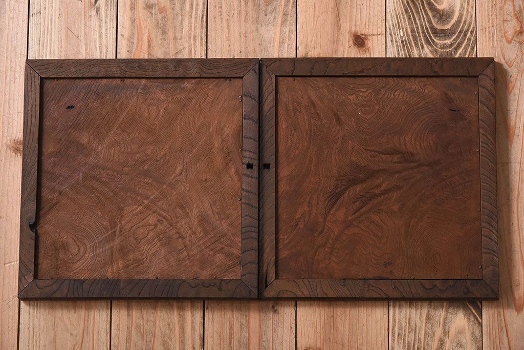 アンティーク家具　高級品　玉杢　三方欅材　かくし付き!重ね帳場箪笥