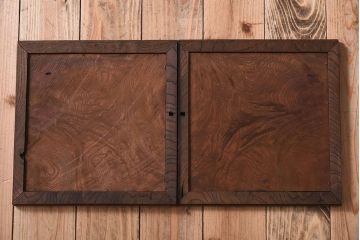 アンティーク家具　高級品　玉杢　三方欅材　かくし付き!重ね帳場箪笥