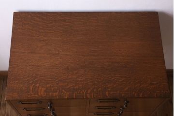 アンティーク家具　ネームプレート付き!　イギリスアンティーク　古い木製の脚付きドロワー(引き出し)(2)