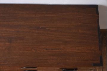 アンティーク家具　総桐材　和製アンティーク　鉄脚付き!シンプルな古い木の時代箪笥ローボード(1)
