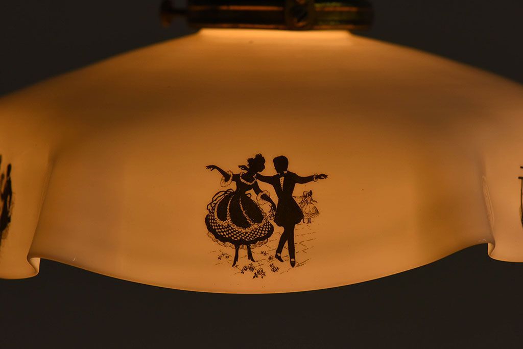 フランスアンティーク　レトロなデザインのペンダントライト(2)