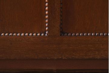 アンティーク家具　脚付き!小ぶりな木製アンティークガラスケース(ショーケース)(2)