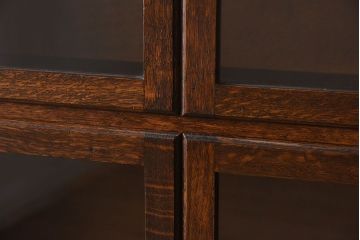 アンティーク家具　イギリスアンティーク　オーク材製　モダンなスタッキングブックケース(3)