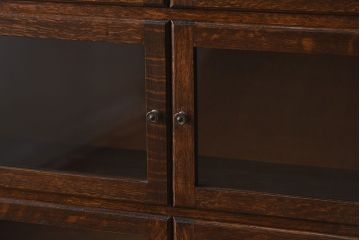 アンティーク家具　イギリスアンティーク　オーク材製　モダンなスタッキングブックケース(3)