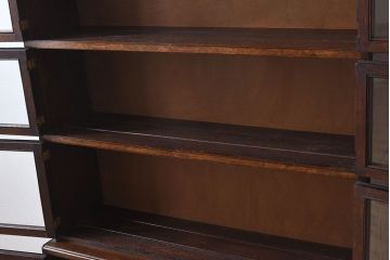 アンティーク家具　イギリスアンティーク　オーク材製　モダンなスタッキングブックケース(3)