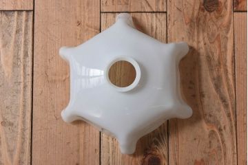 イギリスアンティーク　上品なフリルシェードのペンダントライト(天井照明)(1)