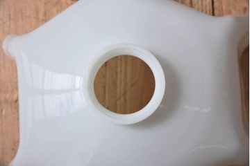 イギリスアンティーク　上品なフリルシェードのペンダントライト(天井照明)(1)