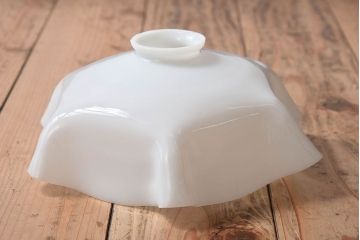 イギリスアンティーク　上品なフリルシェードのペンダントライト(天井照明)(1)