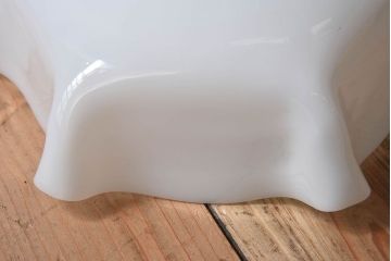 イギリスアンティーク　上品なフリルシェードのペンダントライト(天井照明)(1)