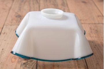イギリスアンティーク　上品なフリルシェードのペンダントライト(天井照明)(2)