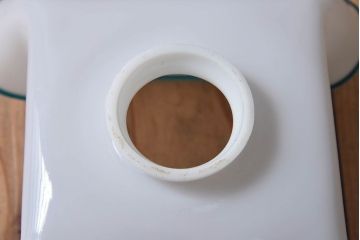 イギリスアンティーク 上品なフリルシェードのペンダントライト(天井照明)(2)