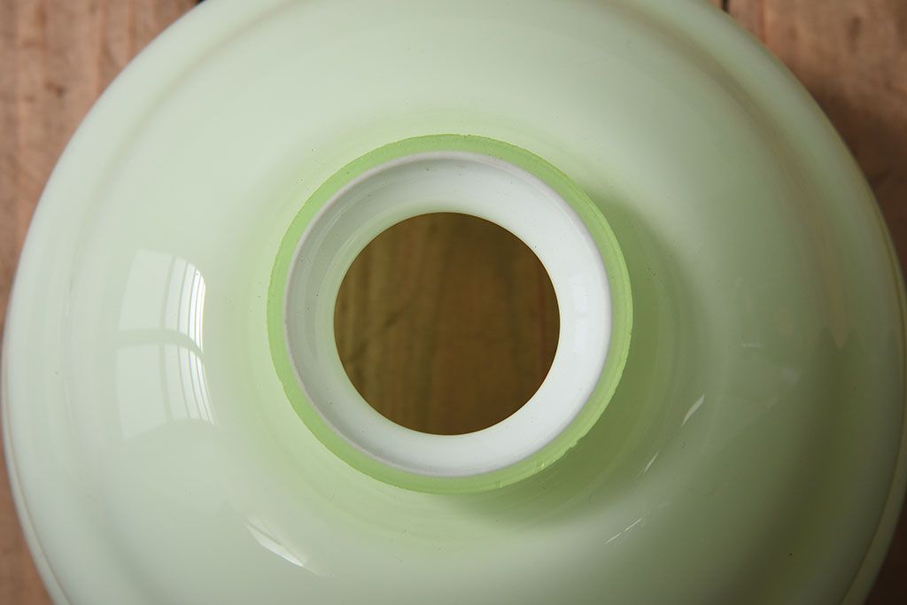 フランスアンティーク　被せガラスシェードのペンダントライト(天井照明)