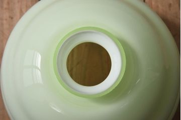 フランスアンティーク　被せガラスシェードのペンダントライト(天井照明)