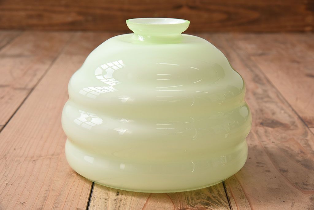 フランスアンティーク　被せガラスシェードのペンダントライト(天井照明)