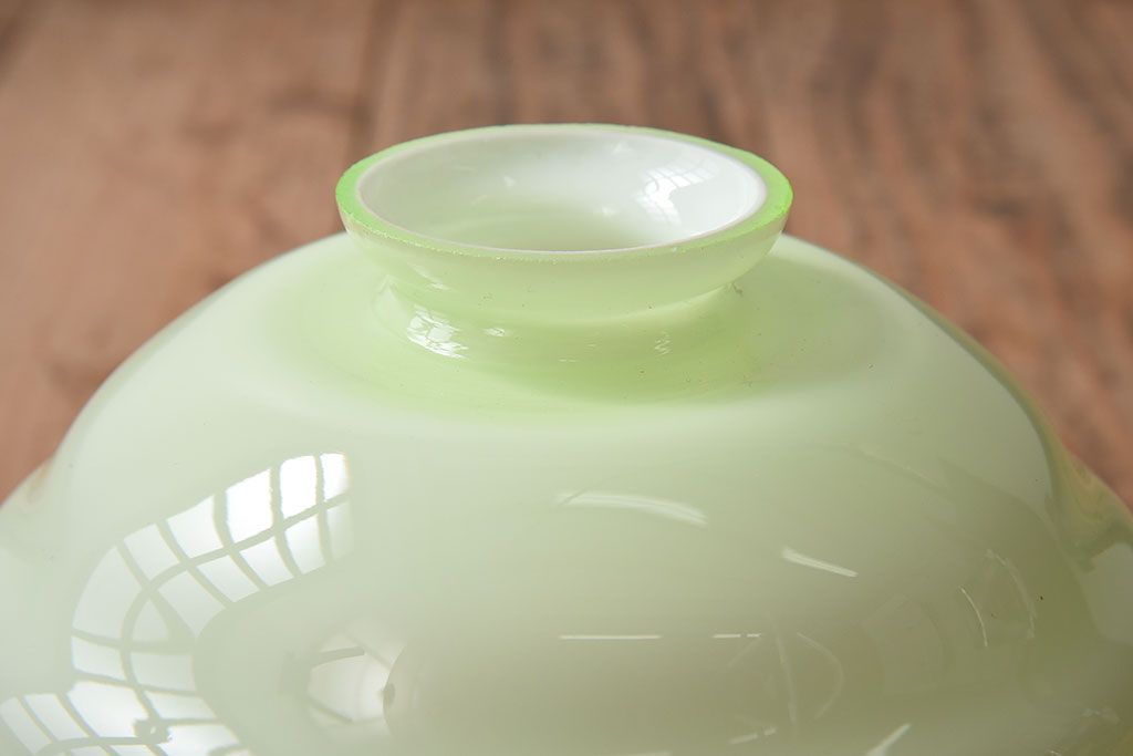 フランスアンティーク　被せガラスシェードのペンダントライト(天井照明)