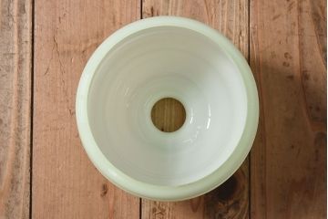 フランスアンティーク　被せガラスシェードのペンダントライト(天井照明)