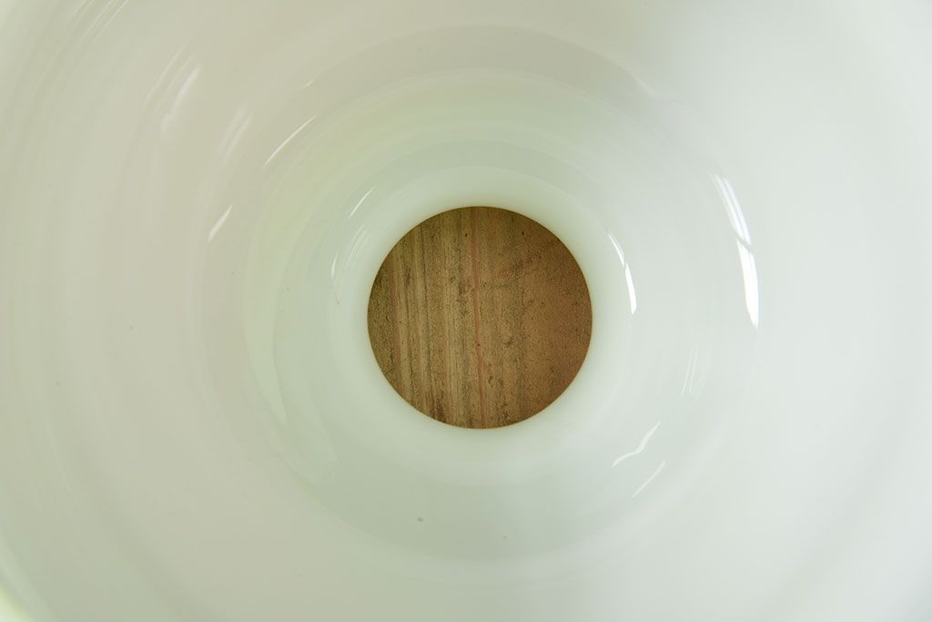 フランスアンティーク　被せガラスシェードのペンダントライト(天井照明)