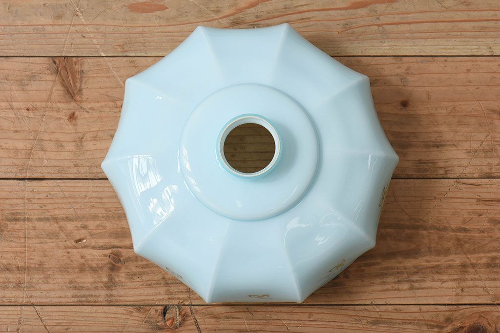 フランスアンティーク　レトロな被せガラスのペンダントライト