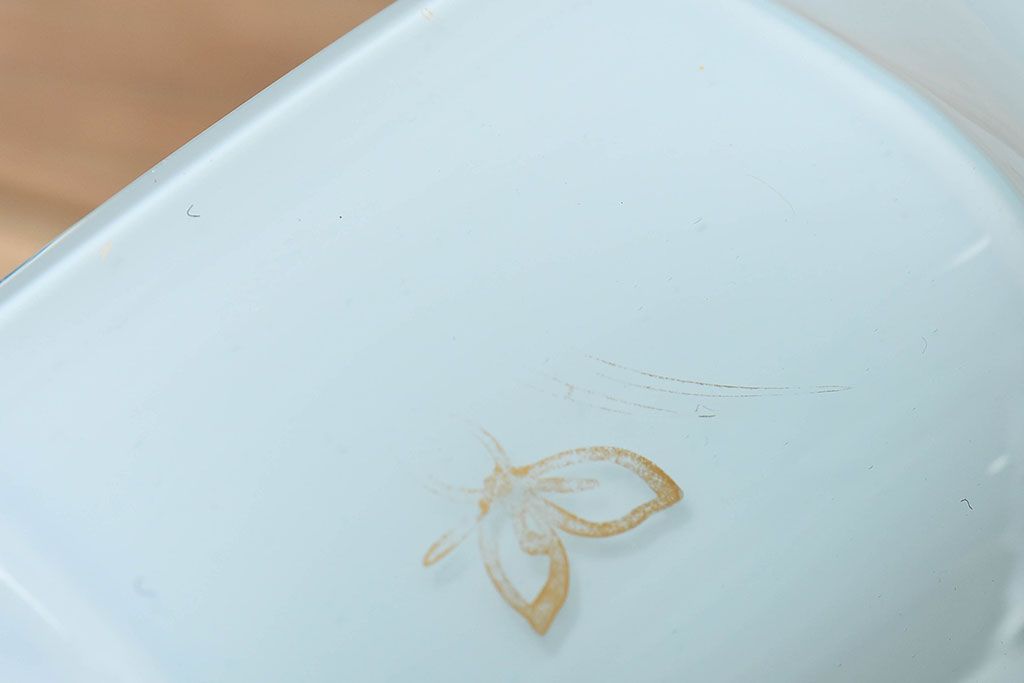 フランスアンティーク　レトロな被せガラスのペンダントライト