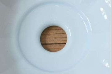 フランスアンティーク　レトロな被せガラスのペンダントライト