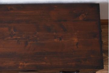 アンティーク家具　和製アンティーク　前面桐材!シンプルな丸金具の時代箪笥ローボード(衣装箪笥)(2)