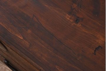 アンティーク家具　和製アンティーク　前面桐材!シンプルな丸金具の時代箪笥ローボード(衣装箪笥)(2)