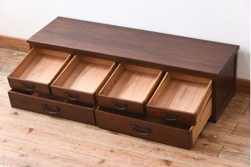 アンティーク家具　前面・側面欅材　高級品　古い木の和製アンティークローボード