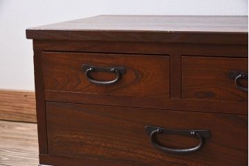 アンティーク家具　前面・側面欅材　高級品　古い木の和製アンティークローボード
