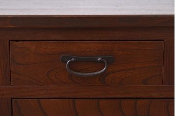 アンティーク家具　前面・側面欅材　高級品　古い木の和製アンティークローボード