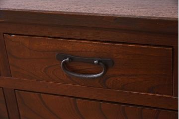 アンティーク家具　前面・側面欅材　高級品　古い木の和製アンティークローボード