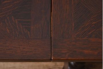 アンティーク家具　パーケット天板!フランスアンティークの小さなエクステンションテーブル
