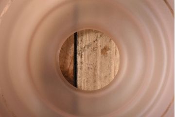 フランスアンティーク　すりガラスシェードのペンダントライト(天井照明)(1)