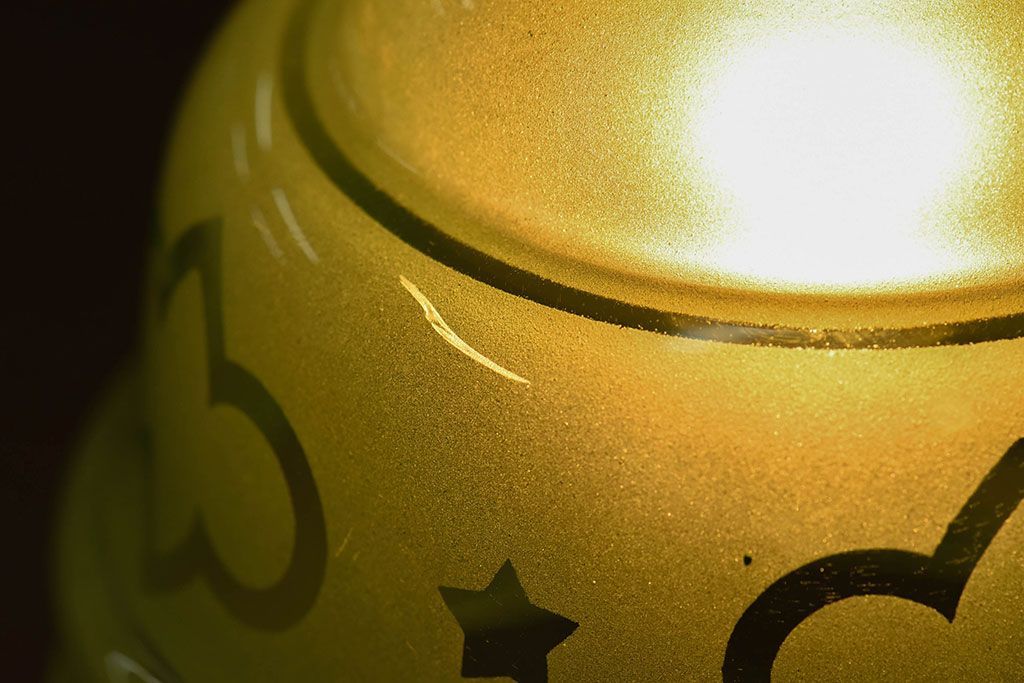 フランスアンティーク　すりガラスシェードのペンダントライト(天井照明)(2)