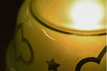 フランスアンティーク　すりガラスシェードのペンダントライト(天井照明)(2)