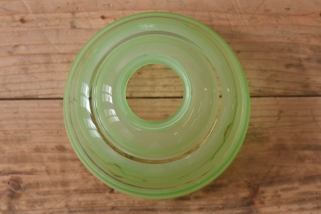 フランスアンティーク　すりガラスシェードのペンダントライト(天井照明)(2)