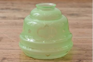 フランスアンティーク　すりガラスシェードのペンダントライト(天井照明)(2)