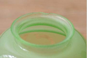 フランスアンティーク　すりガラスシェードのペンダントライト(天井照明)(2)