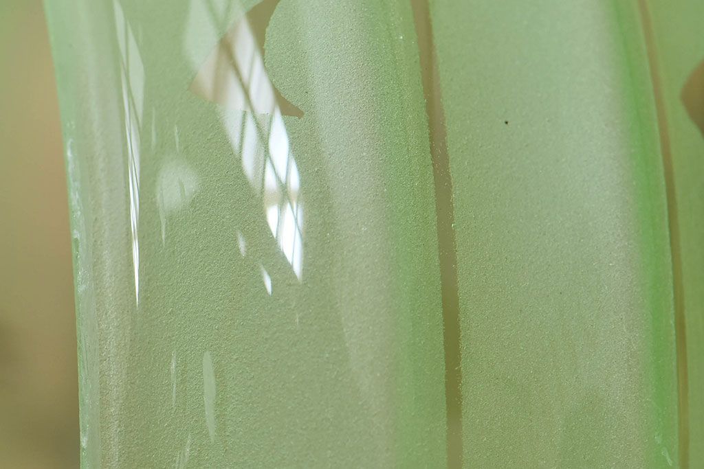 フランスアンティーク　すりガラスシェードのペンダントライト(天井照明)(2)